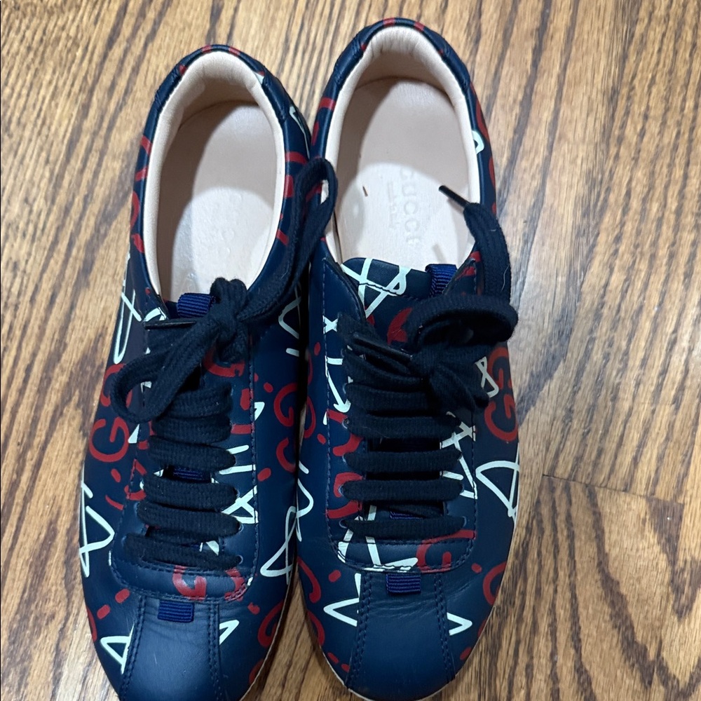 Gucci Kids Sneakers in Navy with Red and White Accents